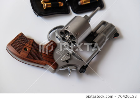 .44 revolver magnum gun with jacket hallow point bullet 70426158