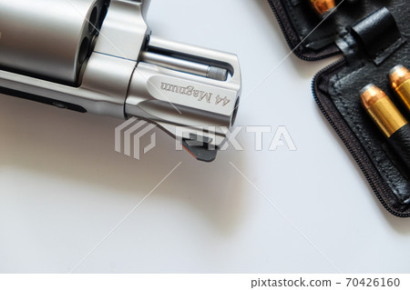 .44 revolver magnum gun with jacket hallow point bullet 70426160