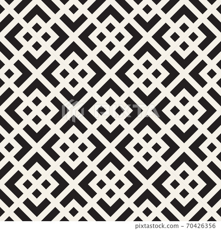 Vector seamless geometric pattern. Simple abstract lines lattice. Repeating cross elements stylish background Vector seamless geometric pattern. Simple abstract lines lattice. Repeating cross elements stylish background 70426356