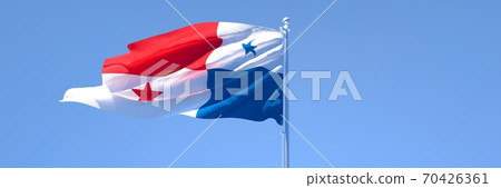3D rendering of the national flag of Panama waving in the wind 3D rendering of the national flag of Panama waving in the wind 70426361