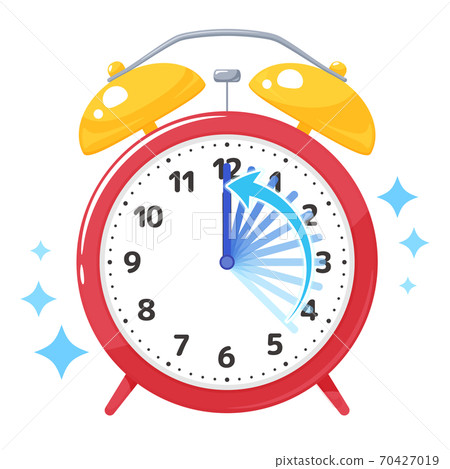 Time saving illustration_alarm clock_red 70427019