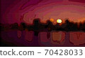Sunset in the city painting 70428033