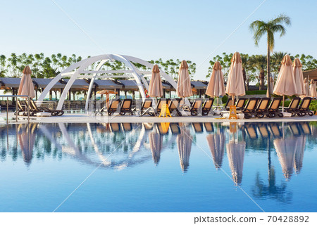 Type entertainment complex. The popular resort with pools and water parks in Turkey. Luxury Hotel. Resort 70428892