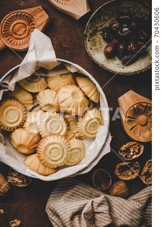 Turkish Hatay semolina cookies with walnut Turkish Hatay semolina cookies with walnut 70430606