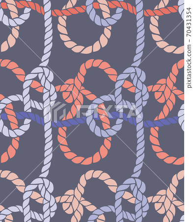 Seamless marine rope knot pattern. - Stock Illustration [70431354] - PIXTA