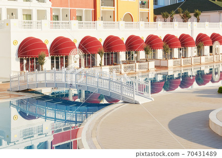 The popular resort Amara Dolce Vita Luxury Hotel. With pools and water parks and recreational area along the sea coast in Turkey. Tekirova-Kemer 70431489