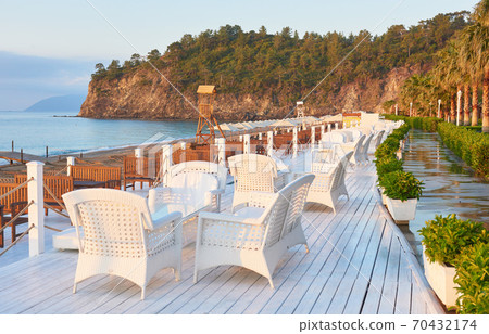 Beautiful embankment for walking and sport in Alanya Turkey. 70432174