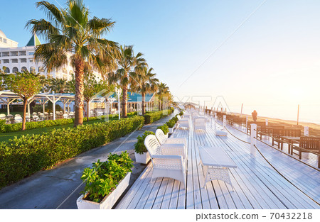 Beautiful embankment for walking and sport in Alanya Turkey. Beautiful embankment for walking and sport in Alanya Turkey. 70432218