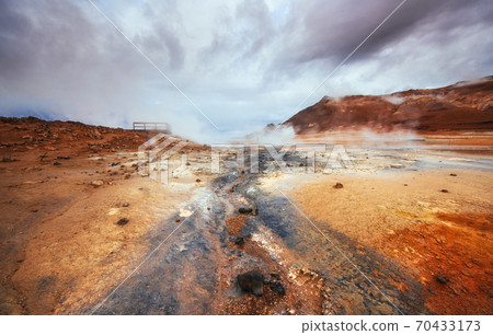 Fumarole field in Namafjall Iceland 70433173