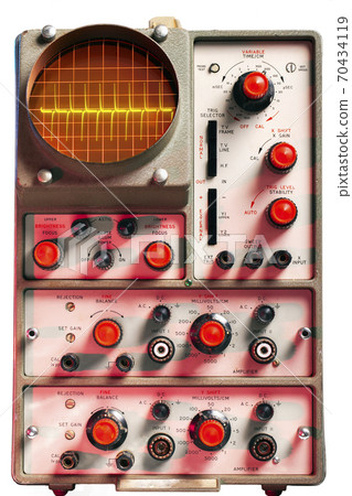Vintage isolated oscilloscope Vintage isolated oscilloscope 70434119