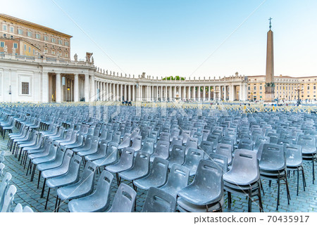 Palatine stadium - Hippodrome of Domitian. Palatine Hill archaeological site, Rome, Italy 70435917