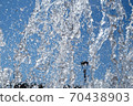 Splashing water with the blue sky 70438903