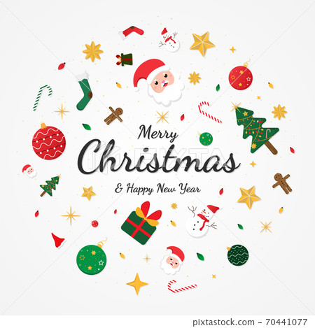 Christmas banner white color concept cartoon design. Christmas banner white color concept cartoon design. 70441077