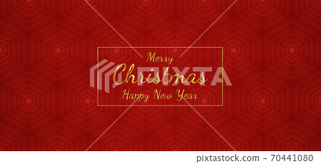 Christmas minimal hexagon overlap layer pattern red background design. Christmas minimal hexagon overlap layer pattern red background design. 70441080