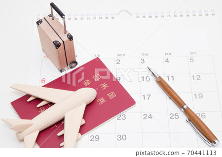 Departure image Passport and passport calendar background 70441113