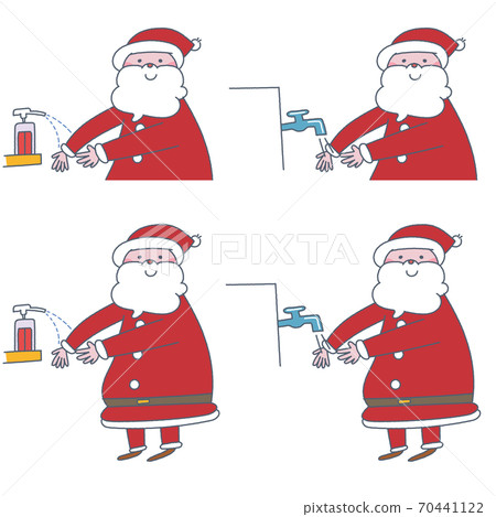 Illustration of Santa Claus taking measures against corona Illustration of Santa Claus taking measures against corona 70441122