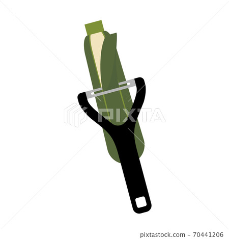 Peel the zucchini with a peeler 70441206