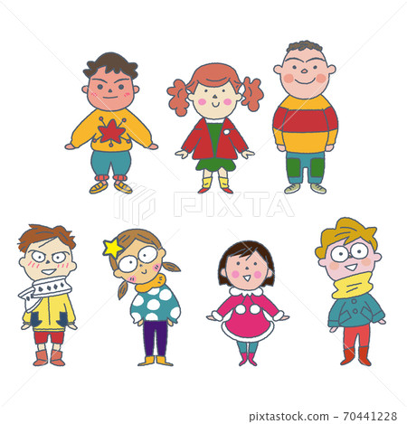 Illustration of children celebrating Christmas 70441228
