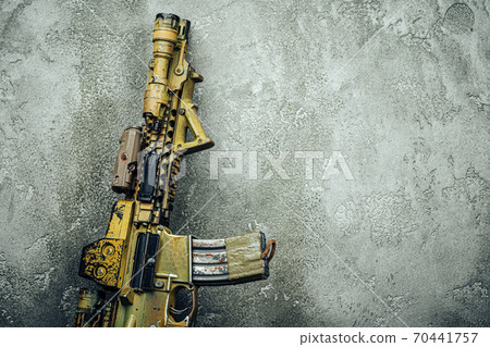 Modern weapon series. US Army assault rifle, close up. Modern weapon series. US Army assault rifle, close up. 70441757