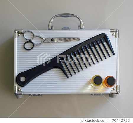 Professional hairdresser tools on table 70442733