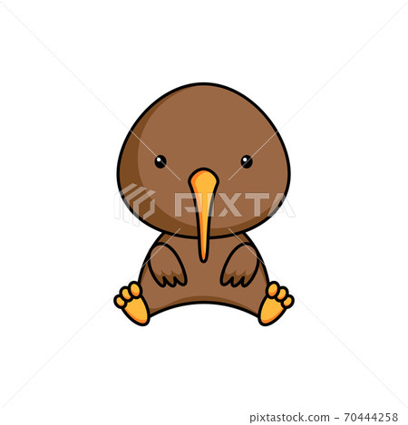 Cute business kiwi icon on white background. Mascot cartoon animal character design of album, scrapbook, greeting card, invitation, flyer, sticker, card. Flat vector stock illustration. Cute business kiwi icon on white background. Mascot cartoon animal character design of album, scrapbook, greeting card, invitation, flyer, sticker, card. Flat vector stock illustration. 70444258