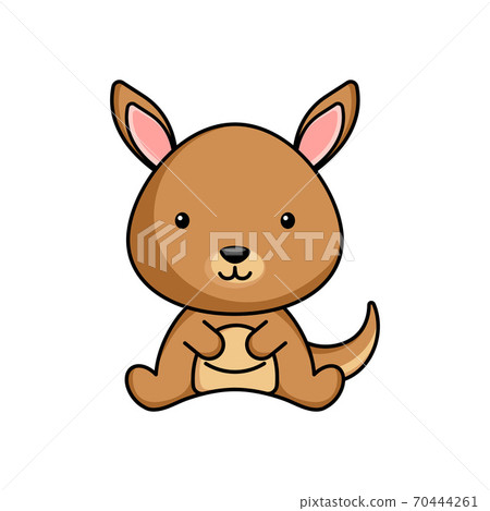 Cute business kangaroo icon on white background. Mascot cartoon animal character design of album, scrapbook, greeting card, invitation, flyer, sticker, card. Flat vector stock illustration. Cute business kangaroo icon on white background. Mascot cartoon animal character design of album, scrapbook, greeting card, invitation, flyer, sticker, card. Flat vector stock illustration. 70444261