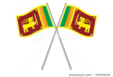 New World Flag 2: 3 Ver Gradation Wave Pole Cross Sri Lanka 70444646