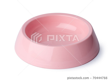 New plastic pet bowl isolated on white New plastic pet bowl isolated on white 70444788