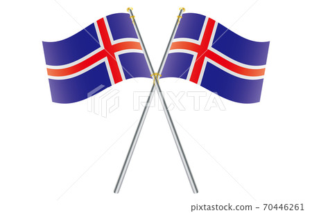New World Flag 2: 3 Ver Gradation Wave Pole Cross Iceland 70446261