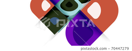 Set of vector modern geometric abstract backgrounds with repeating abstract round shapes patterns and shadow effects Set of vector modern geometric abstract backgrounds with repeating abstract round shapes patterns and shadow effects 70447279