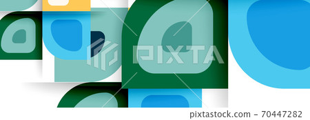 Set of vector modern geometric abstract backgrounds with repeating abstract round shapes patterns and shadow effects Set of vector modern geometric abstract backgrounds with repeating abstract round shapes patterns and shadow effects 70447282