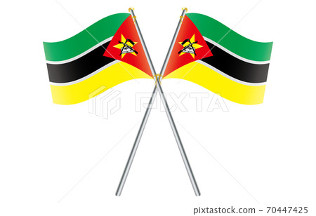 Flag of the New World 2: 3 Ver Gradation Wave Pole Cross Mozambique 70447425