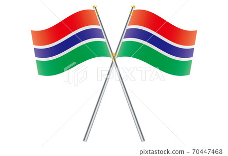 Flag of the New World 2: 3 Ver Gradation Wave Pole Cross Gambia 70447468