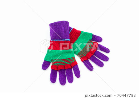 Colorful woolen glove. 70447788