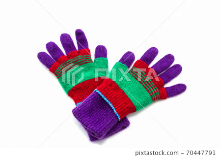 Colorful woolen glove. 70447791