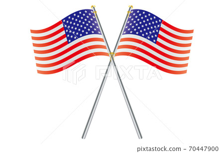 New World Flag 2: 3Ver Gradation Wave Pole Cross United States 70447900