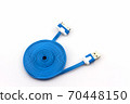 Blue USB cable for smartphone. 70448150