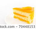 Oranges cake slice,fruit cake. 70448153