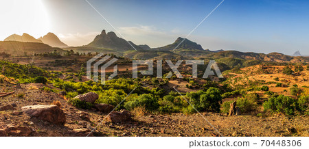 Ethiopian landscape, Ethiopia, Africa wilderness 70448306