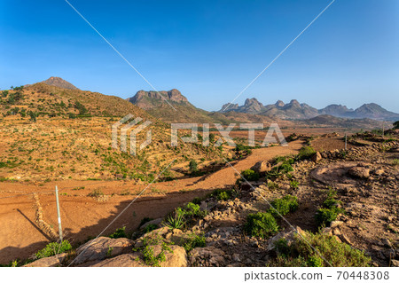 Ethiopian landscape, Ethiopia, Africa wilderness 70448308