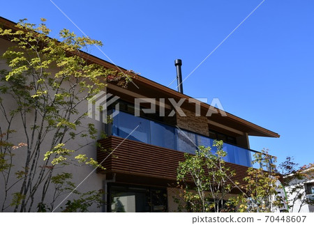 Residential area, detached house, new cityscape 70448607