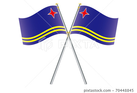 Flag of the New World 2: 3 Ver Gradation Wave Pole Cross Aruba Flag of the New World 2: 3 Ver Gradation Wave Pole Cross Aruba 70448845