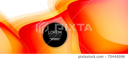 Circles and bubbles abstract background. Fluid liquid round shapes for web banner, app or poster 70448996