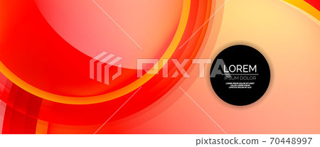 Circles and bubbles abstract background. Fluid liquid round shapes for web banner, app or poster 70448997