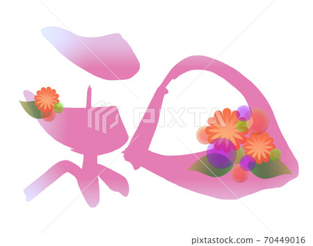 Brush character Japanese (flower) .n 70449016