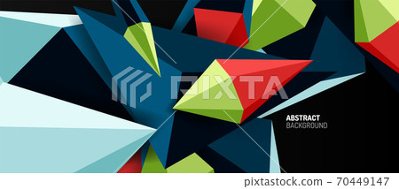 3d low poly abstract shape background vector illustration 70449147