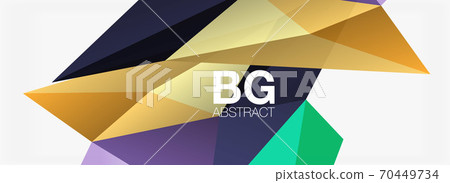 3d mosaic abstract backgrounds, low poly shape geometric design 70449734
