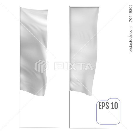 White classical banner flag. Vector. White classical banner flag. Vector. 70449803