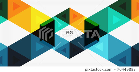 Mosaic triangle pattern abstract background for cover, banner, flyer and poster and other template 70449882