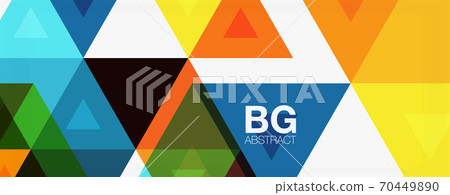 Mosaic triangle pattern abstract background for cover, banner, flyer and poster and other template Mosaic triangle pattern abstract background for cover, banner, flyer and poster and other template 70449890